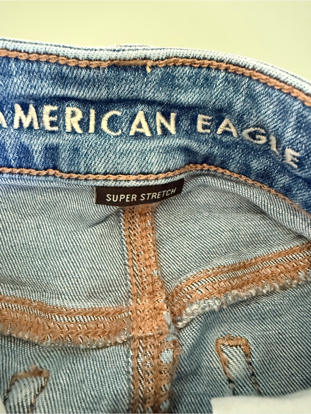 American Eagle Women’s Distressed Light Blue Denim Jeans and Denim Skirt - Picture 4 of 10